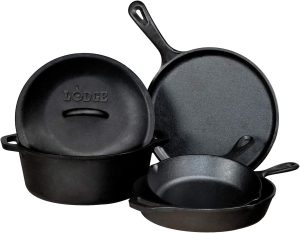 Lodge Pre-Seasoned Cast Iron 5 Piece Set