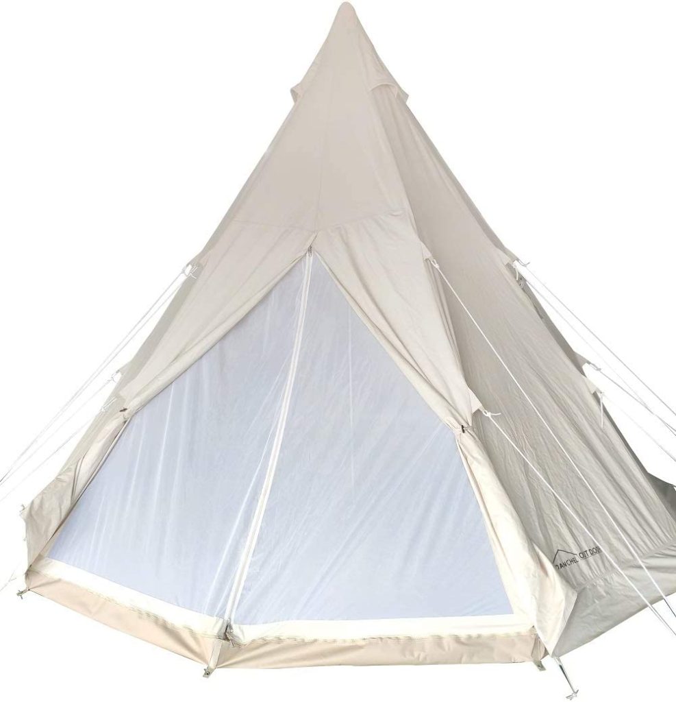 DANCHEL OUTDOOR 4 Season Cotton Canvas Teepee Tent