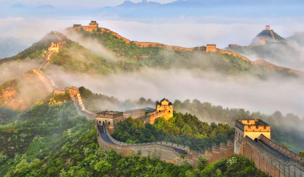 Fog along Great Wall China