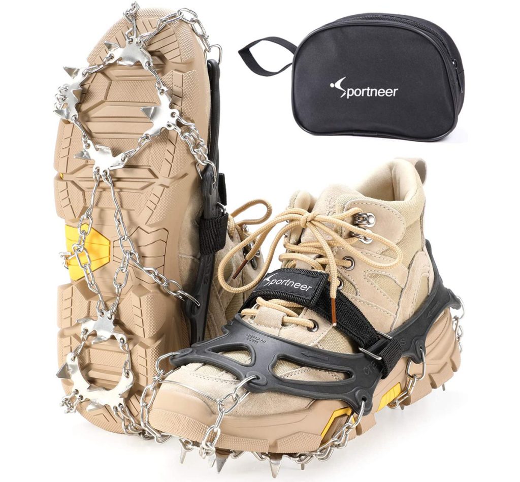 Sportneer Crampons Ice Cleats for Icy Terrain