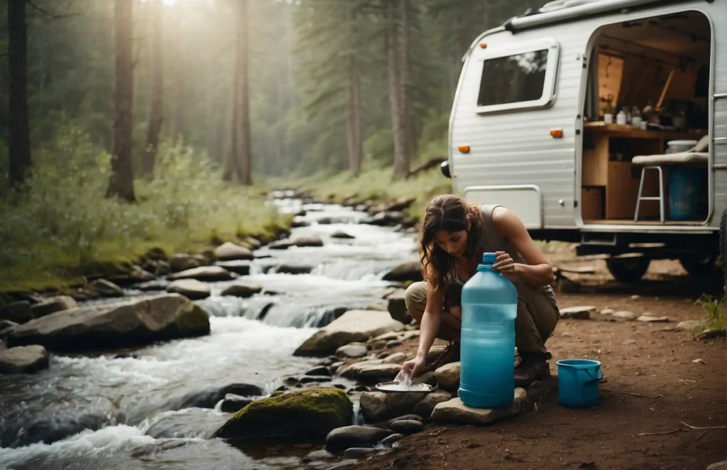 bringing water for camping