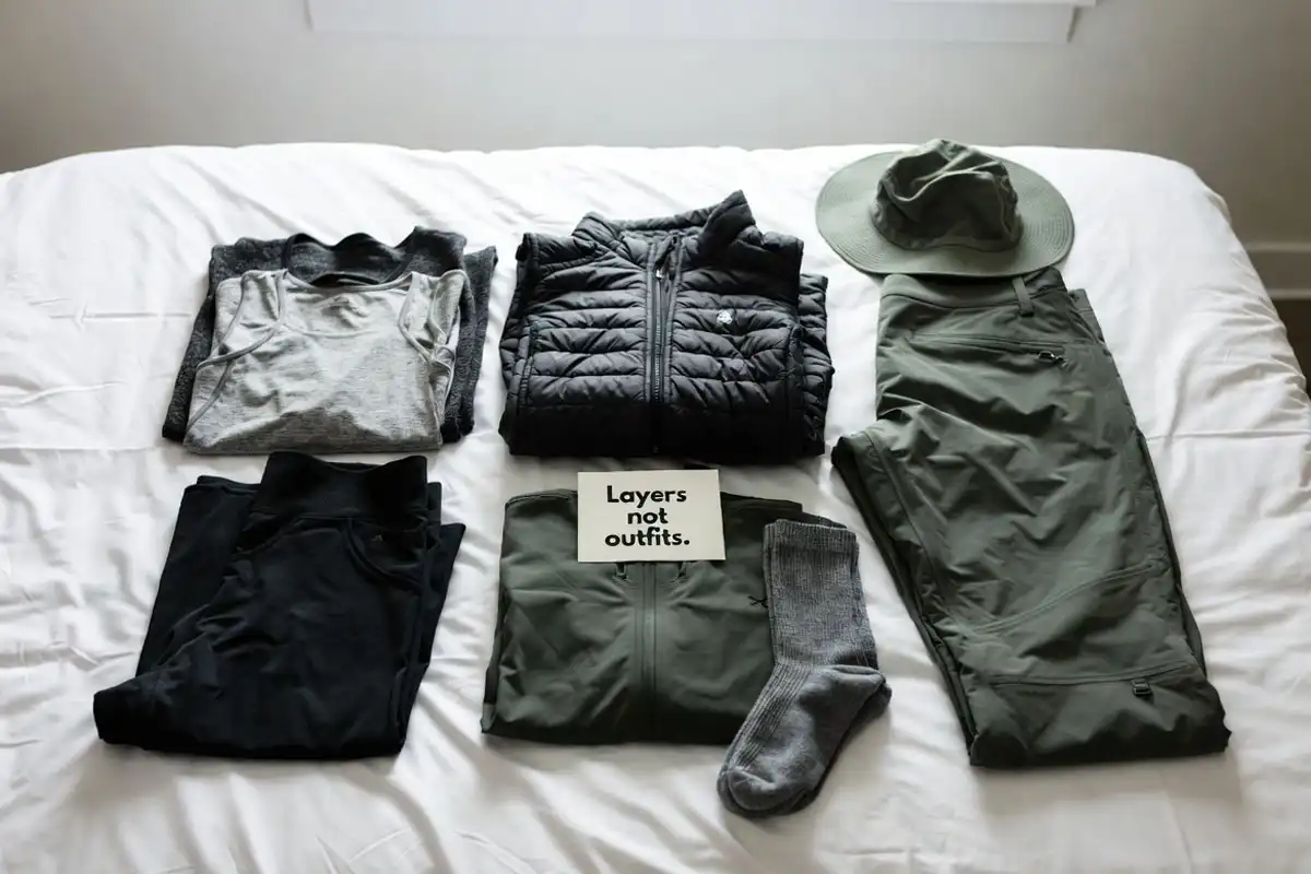 camping clothing layers