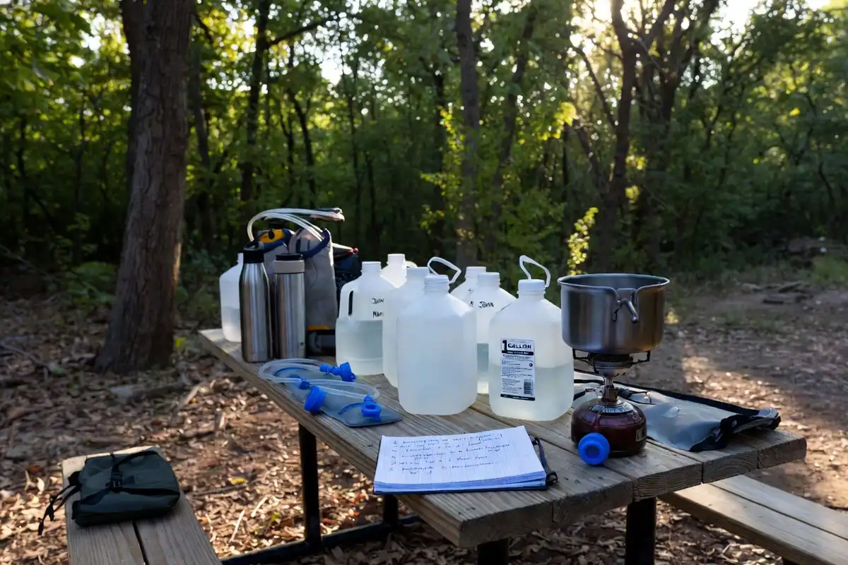 water containers for camping per person planning