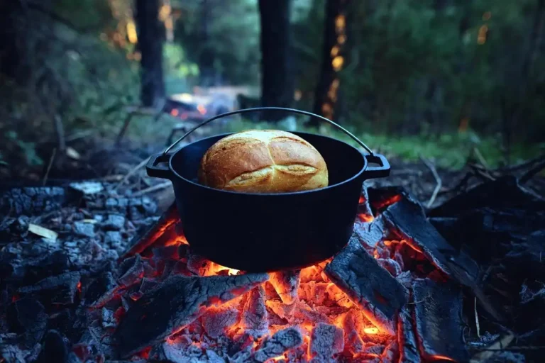 Bake Bread Over a Campfire Using a Dutch Oven
