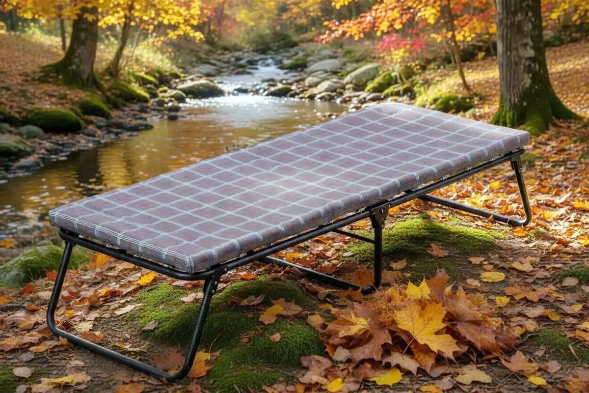 Coleman ComfortSmart Cot with Mattress, Folding Steel Camp Bed with Plush Pad for Comfortable Sleeping