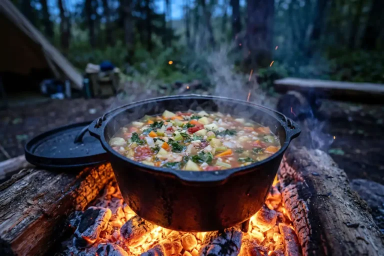 Cook Soup Over a Campfire Without Scorching the Bottom