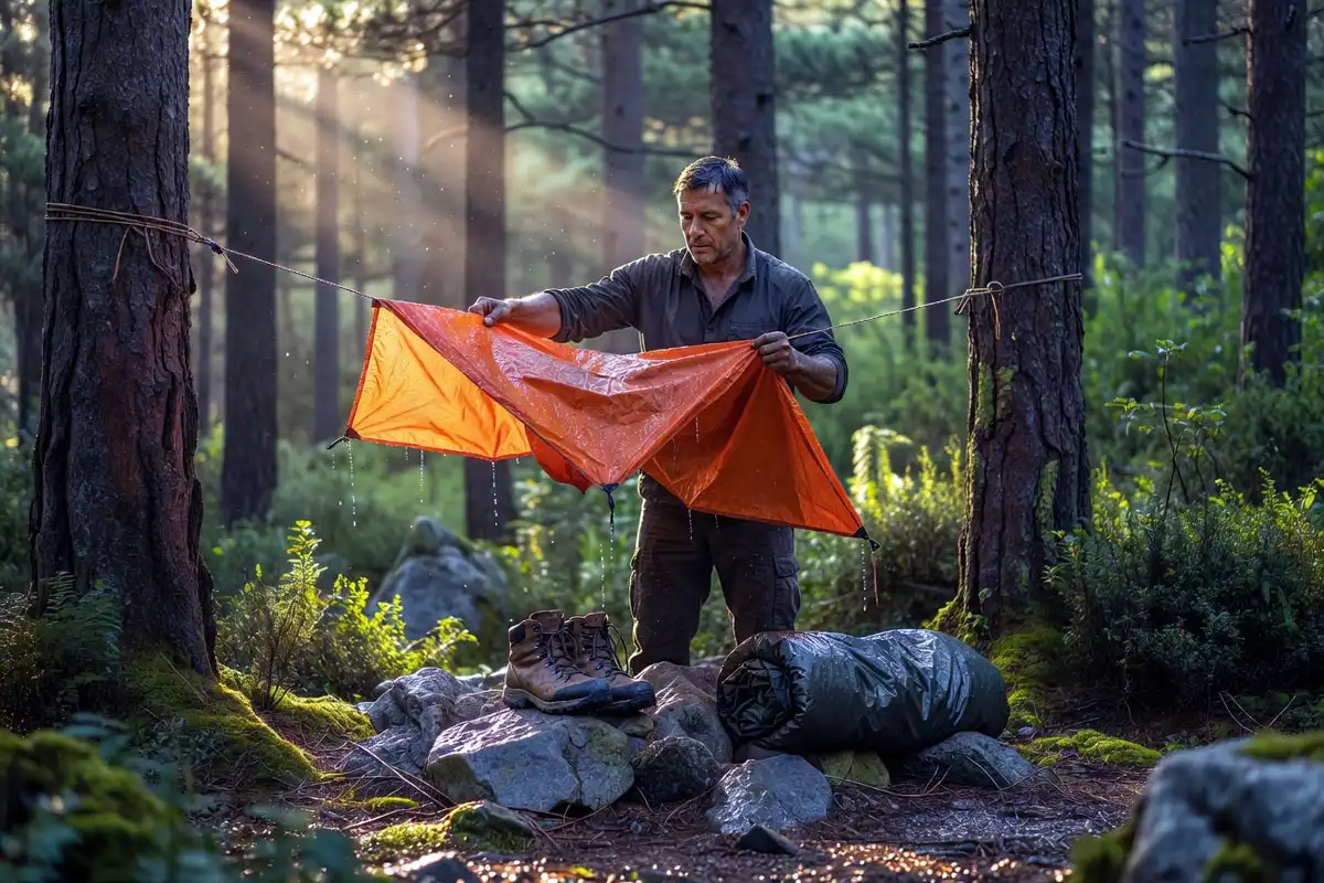 Dry Wet Camping Gear Quickly at the Campsite