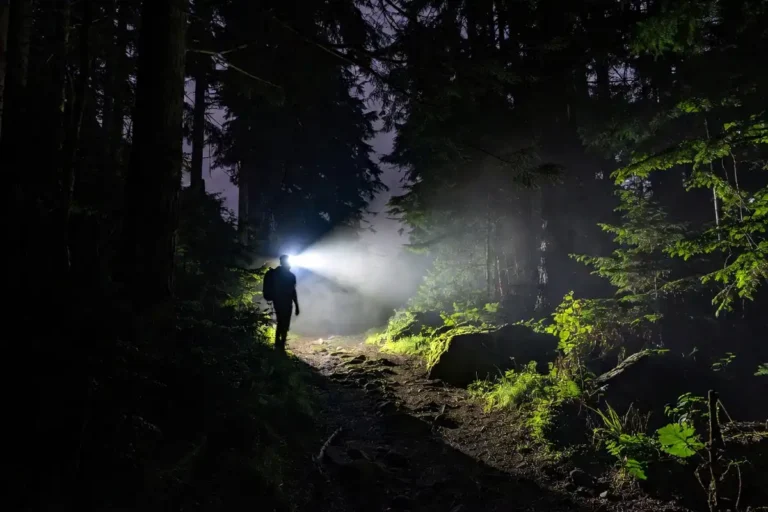 Hike Safely at Night Using Only a Headlamp