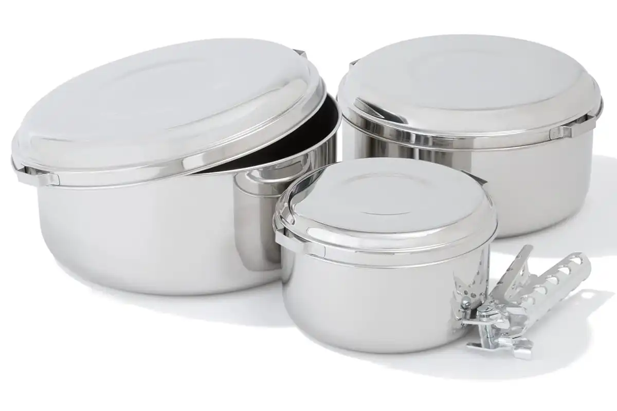 MSR Alpine 4 Stainless Steel Camping Pot Set MSR Alpine 4 Stainless Steel Camping Pot Set