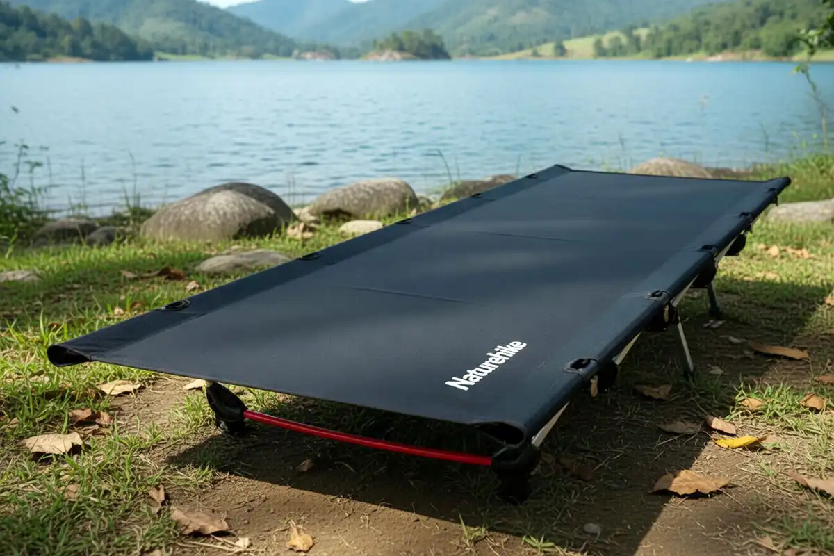 Naturehike GreenWild Camping Cot, Ultralight Folding Backpacking Cot, Supports 330lbs, Portable Camping Bed for Adults for Camping