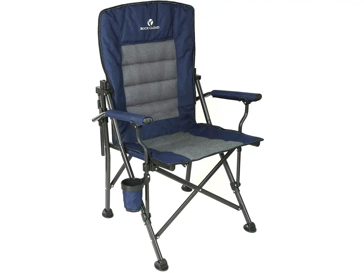 ROCK CLOUD Folding Camping Chair with Storage Pocket and Side Table