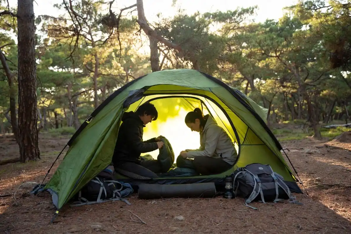 Size of Tent Need for Two People Plus Gear