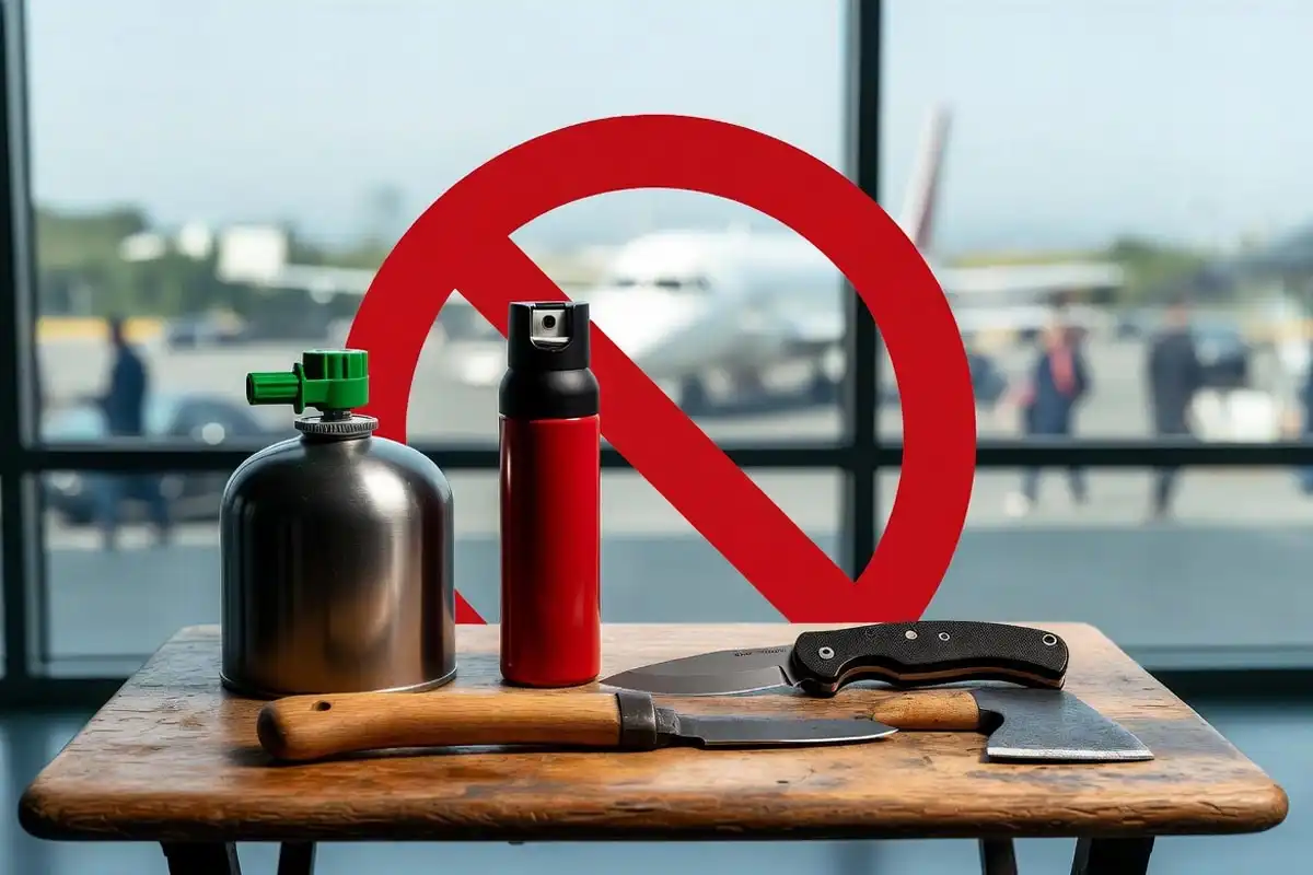 What You Can't Fly With in Camping Gear