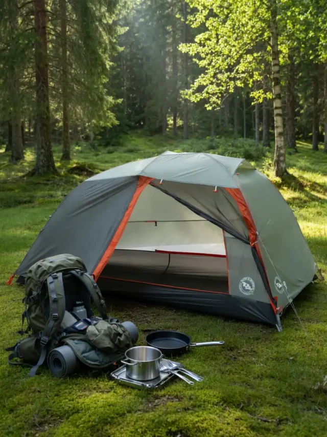 Copper Spur HV UL two person camping tent setup in the forest