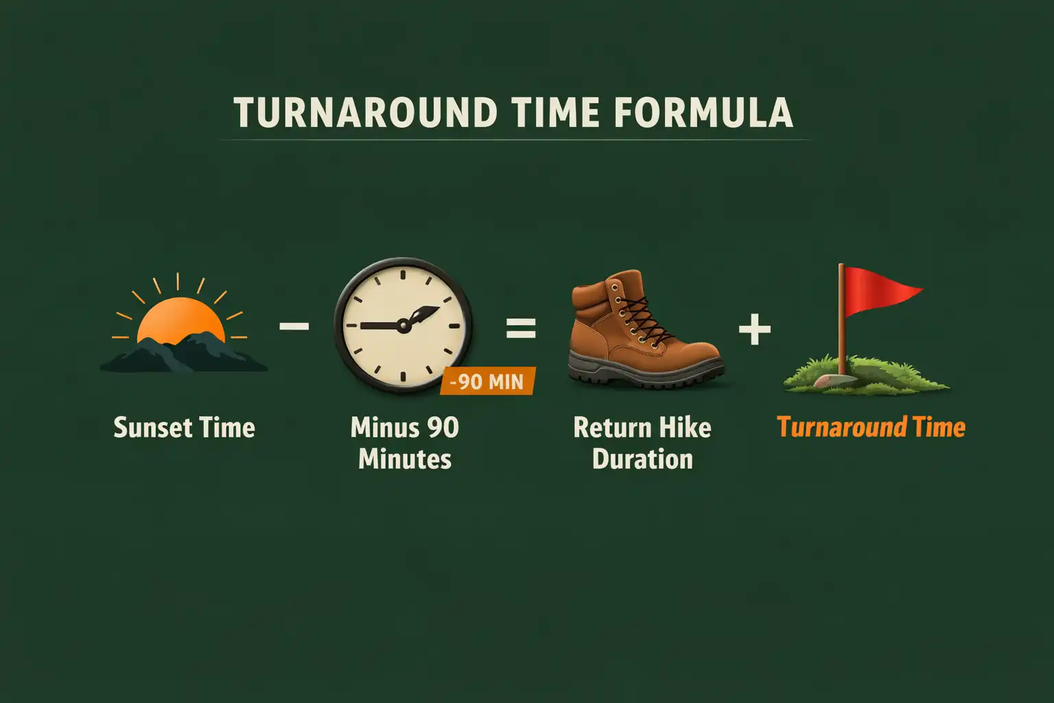 step by step turnaround time formula for day hikers