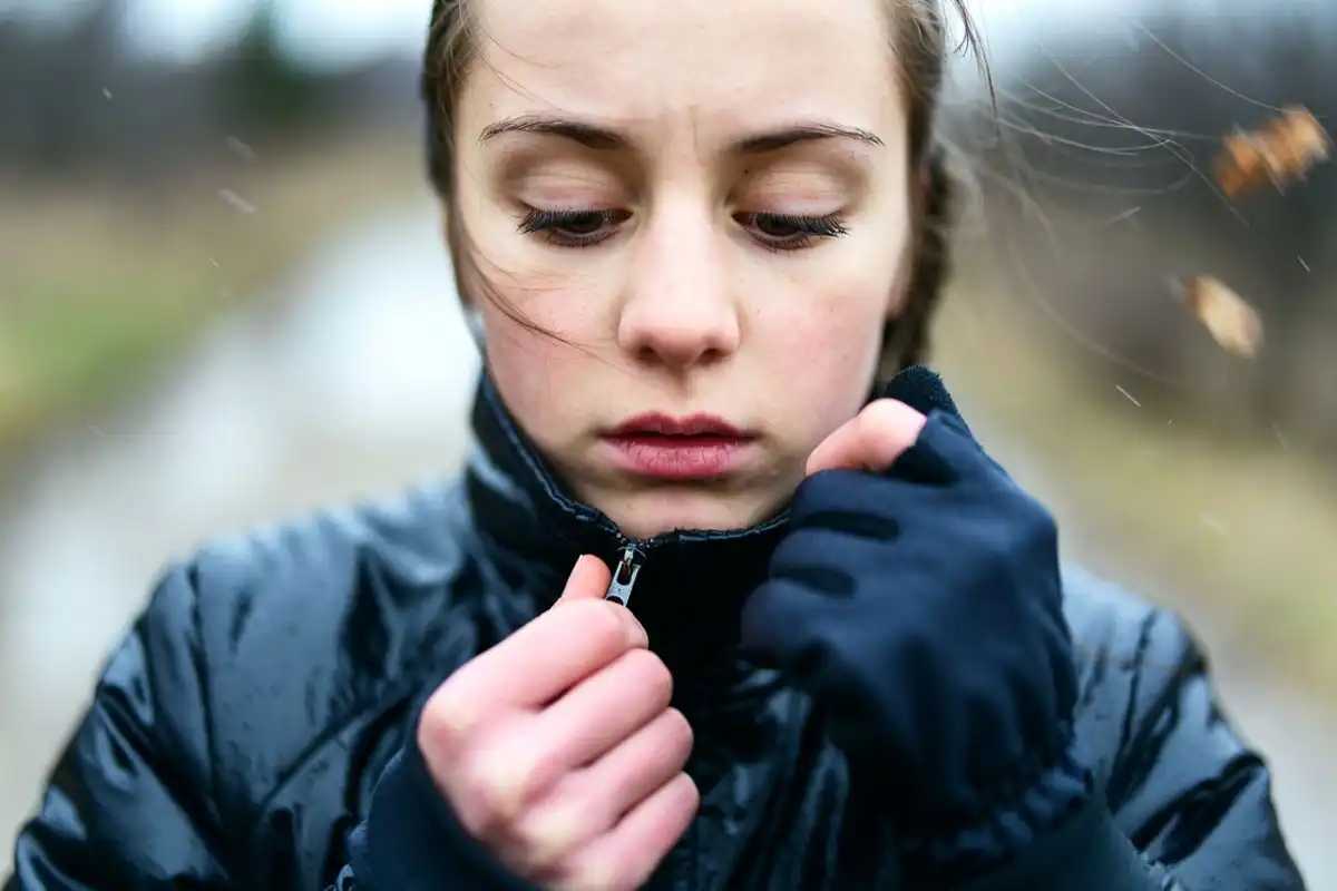 early hypothermia warning signs on a wet trail
