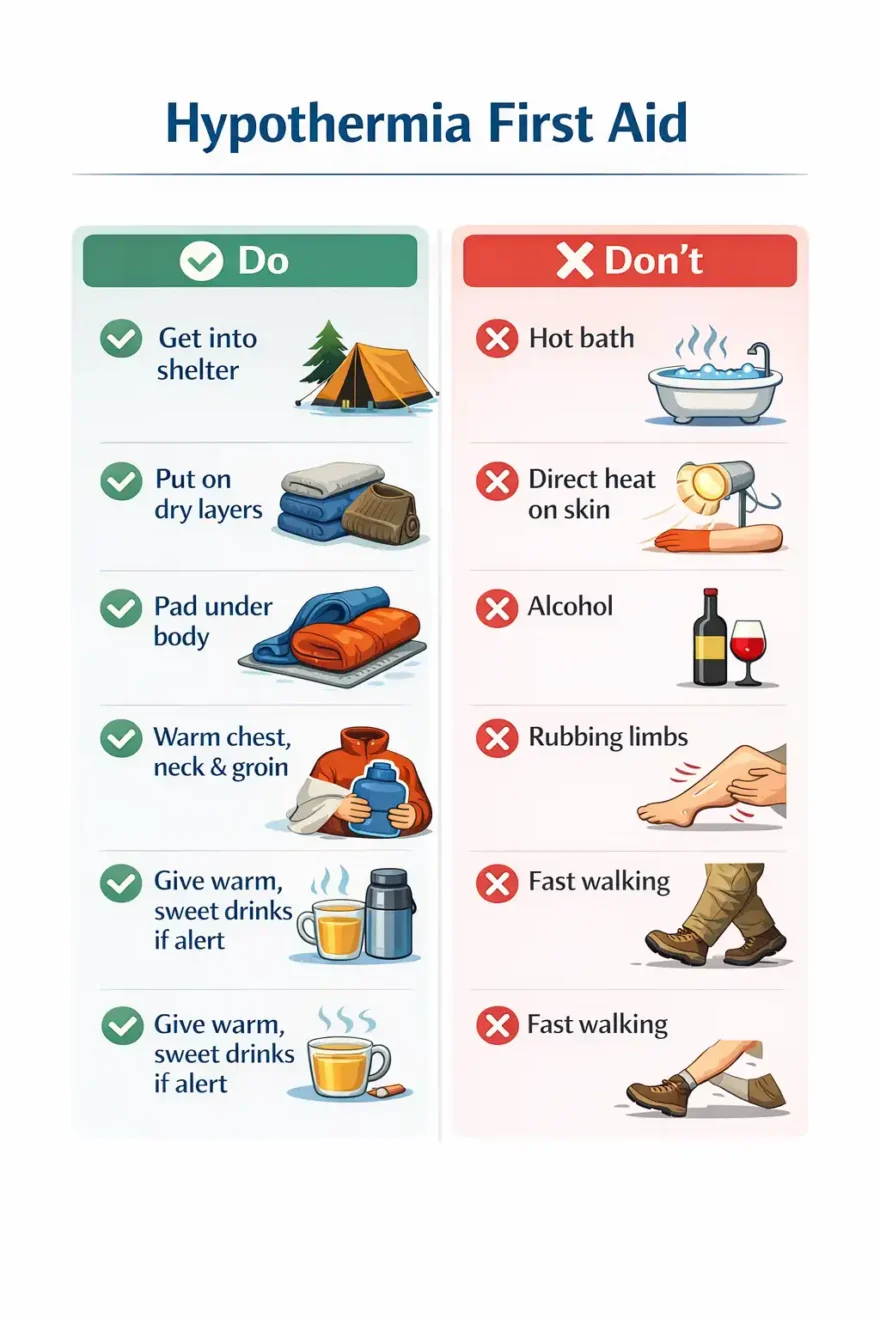 do and dont guide for warming someone safely