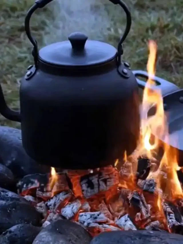 A Small Fire and Hot Breakfast Beside a Lake