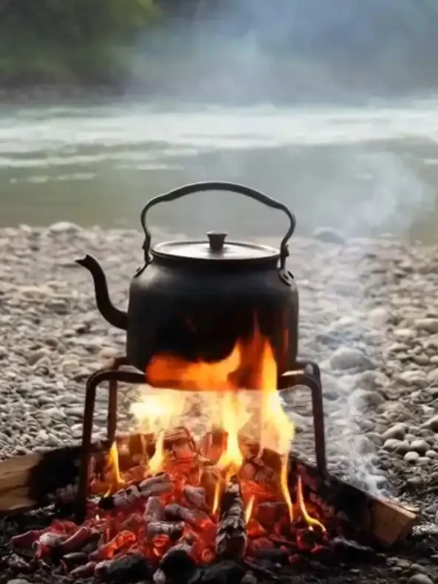 Campfire Cooking Beside Nafakhum Waterfall in the Hills