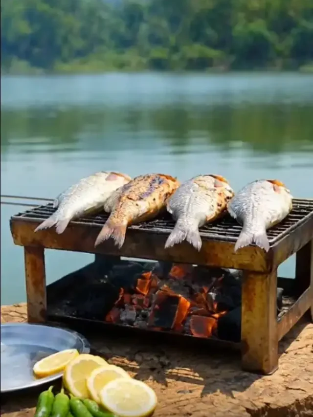 Kaptai Lake Cookout: Fish Grill, Dusk Rice, and Chicken Legs