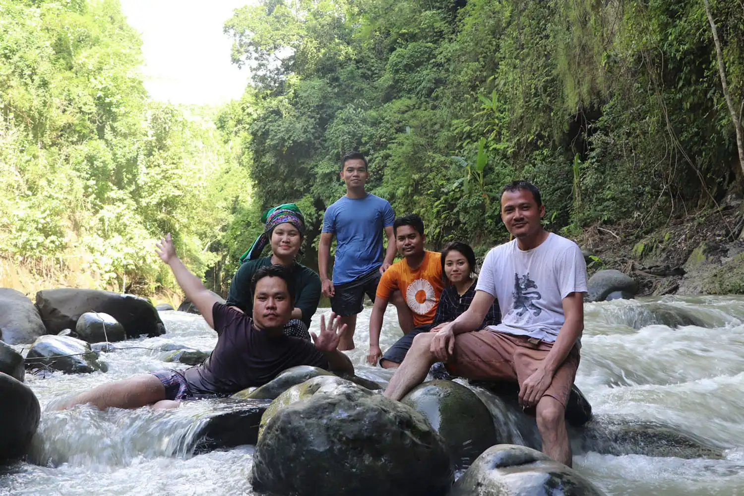 Group of friends near Debotakhum