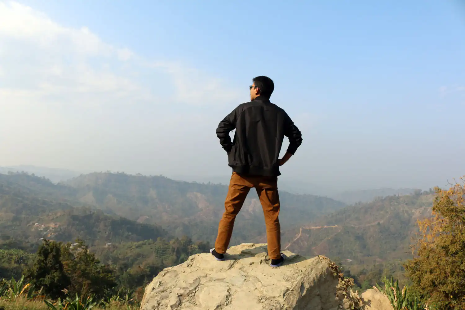 Trekker at Keokradong Peak