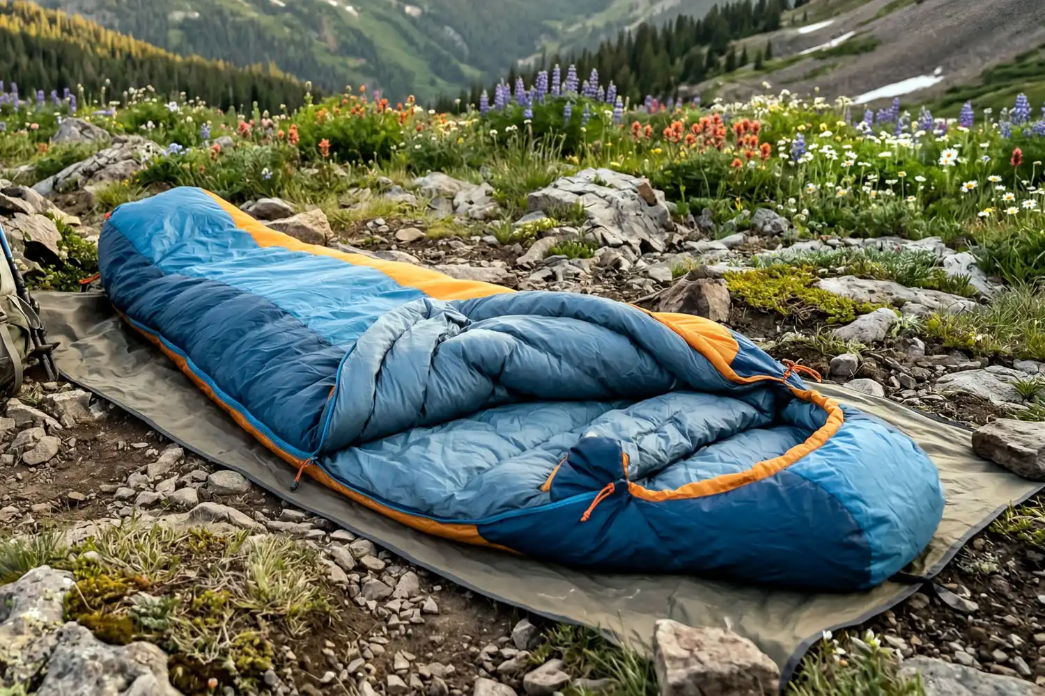 sleeping bag and pad