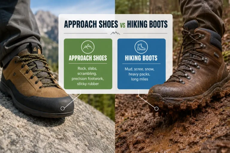 Approach Shoes vs Hiking Boots for Climbing: Which to Wear