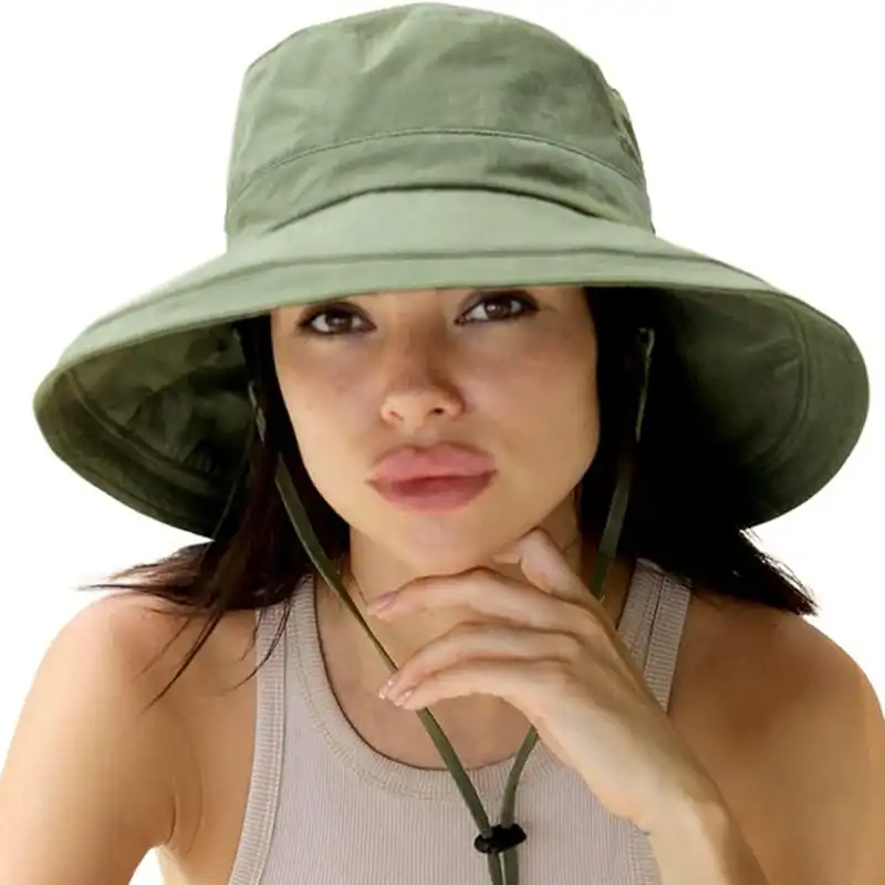 Hatiis Womens Sun Hat with Ponytail Hole Cotton Shapeable Wide Brim Hatiis Womens Sun Hat with Ponytail Hole Cotton Shapeable Wide Brim