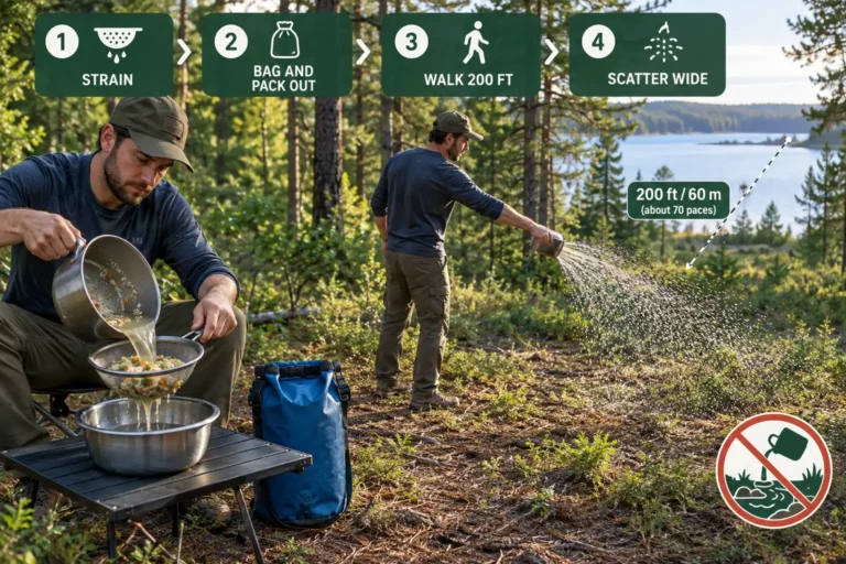 How to Dispose of Grey Water When Camping: The 200 Foot Rule