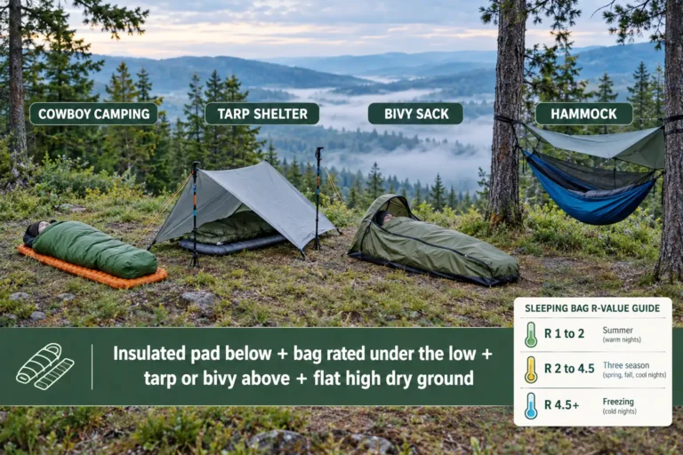 How to Sleep Outside Without a Tent: Gear, Setup, and Safety